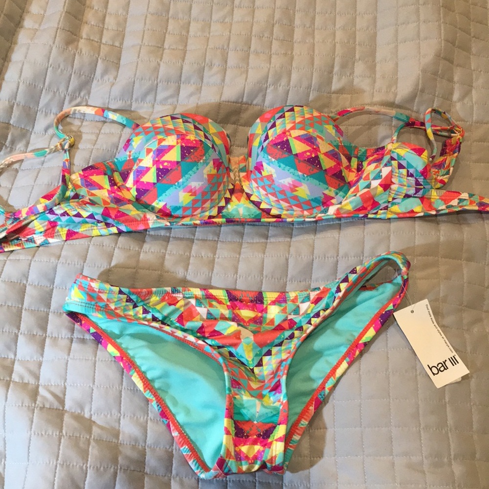 Scrunch butt & molded bikini top Bar III (Macy’s)